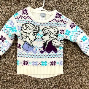 Little Girls Frozen Holiday Sweater